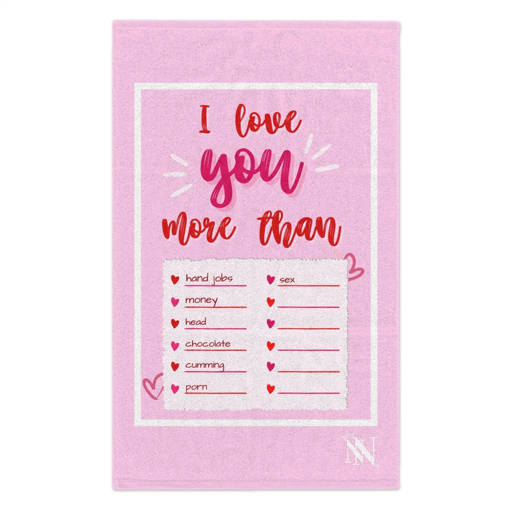 I Love You More Than Mix & Match Soft Sex Towels | Flirty Lovers’ Gifts
