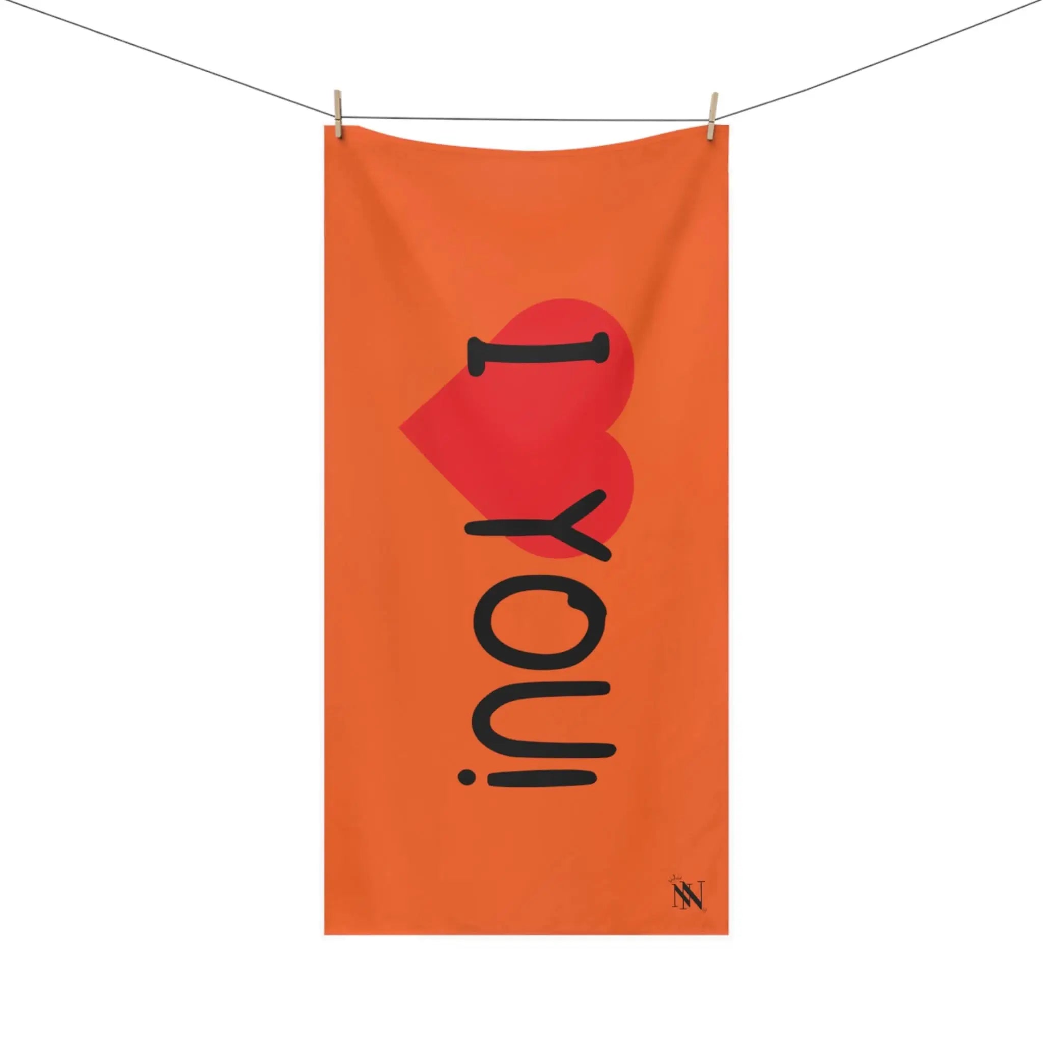 I Love You! Orange | Mix & Match XL Fun-Flirty Lovers’ Towels