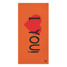 I Love You! Orange | Mix & Match XL Fun-Flirty Lovers’ Towels