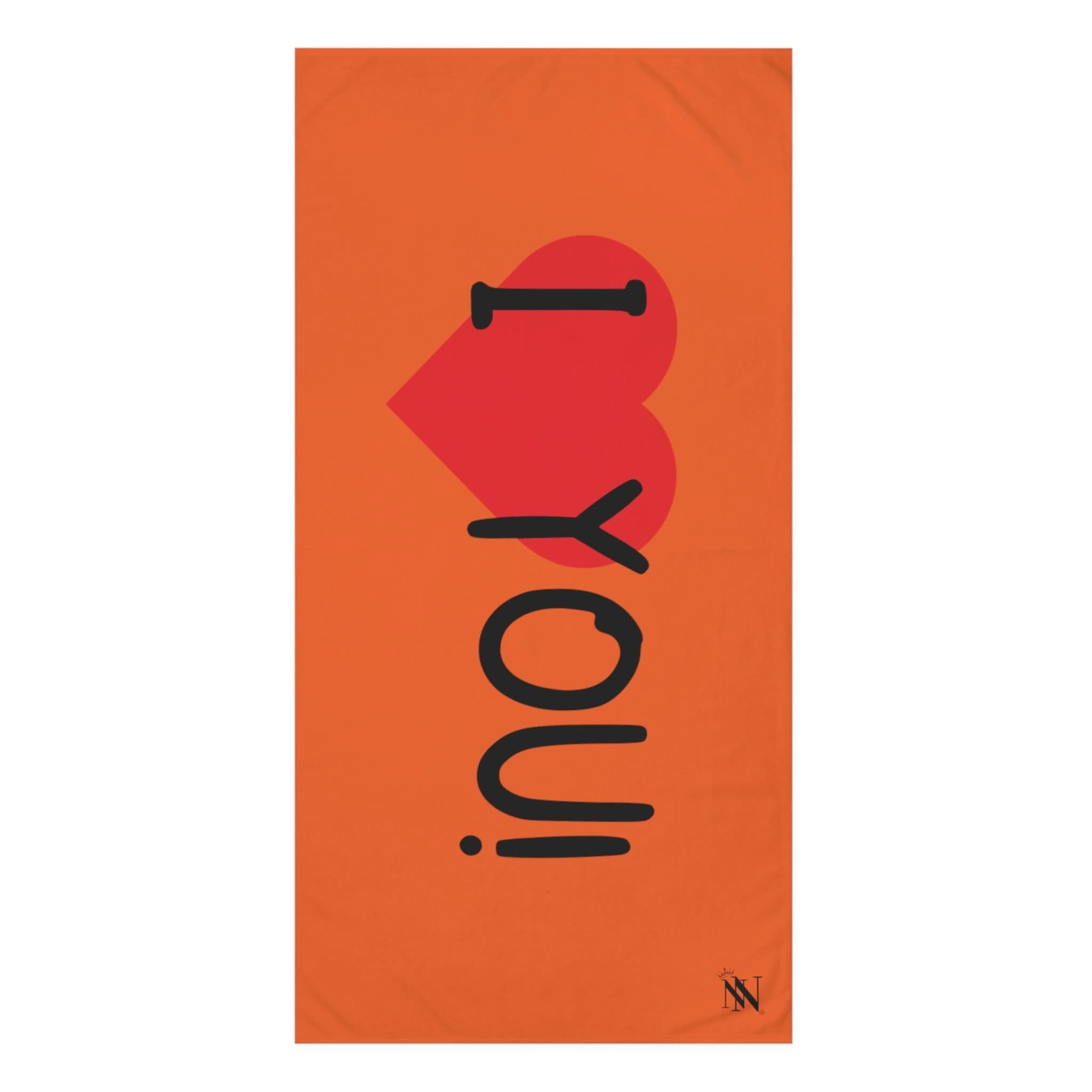 I Love You! Orange | Mix & Match XL Fun-Flirty Lovers’ Towels
