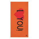 I Love You! Orange | Mix & Match XL Fun-Flirty Lovers’ Towels