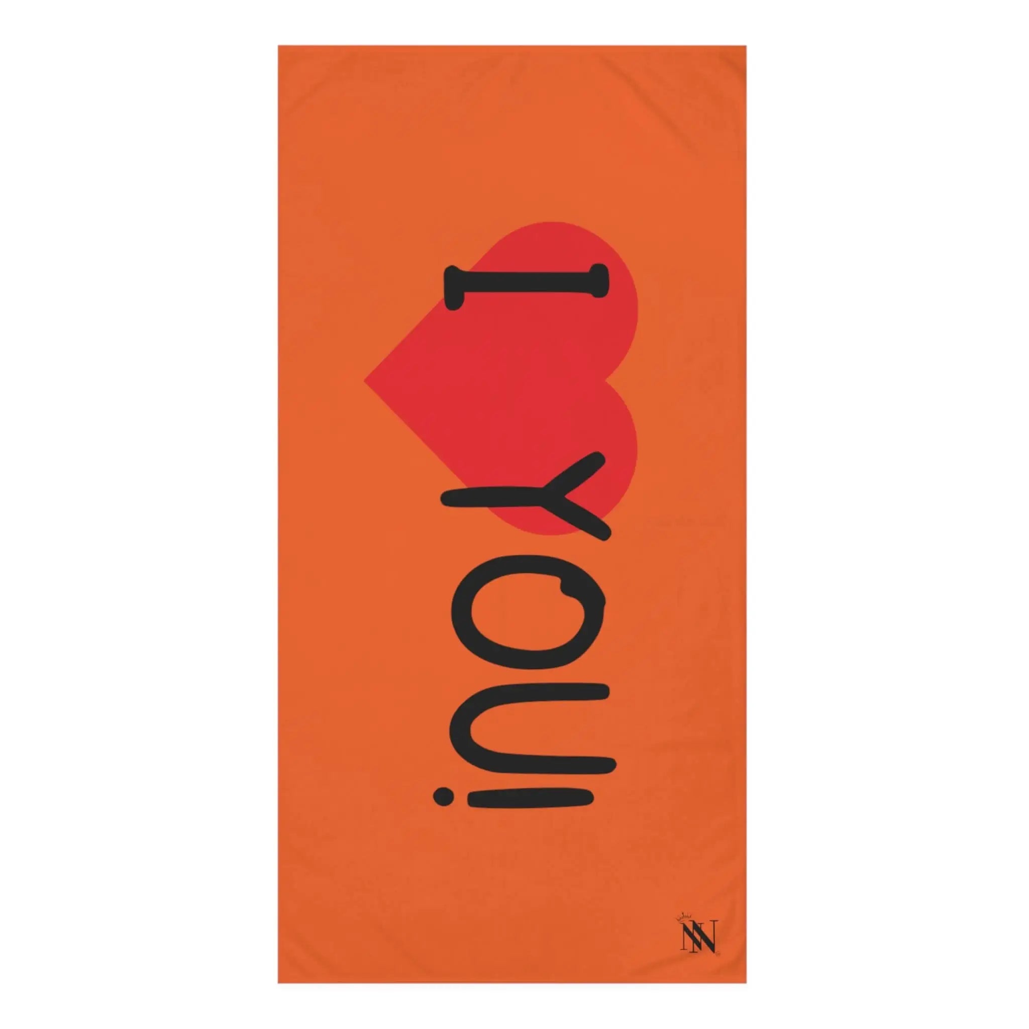 I Love You! Orange | Mix & Match XL Fun-Flirty Lovers’ Towels
