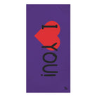 I Love You! Purple | Mix & Match XL Fun-Flirty Lovers’ Towels