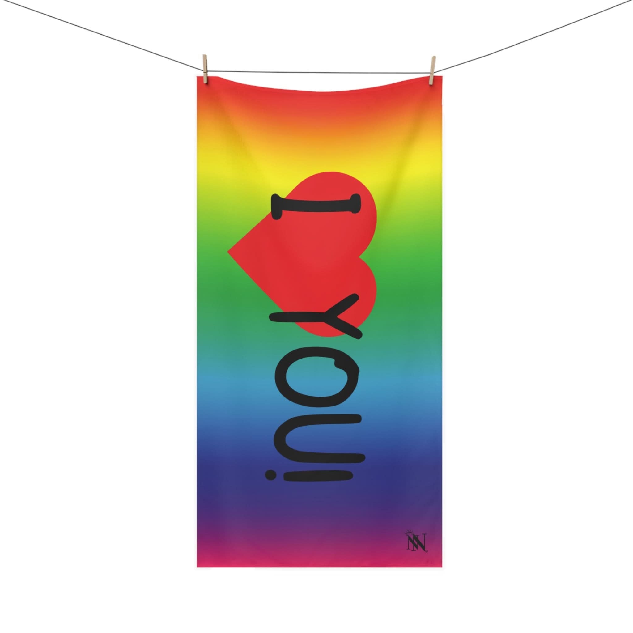 I Love You! Rainbow | Mix & Match Naughty XL Fun-Flirty Lovers’ Towels
