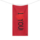 I Love You! Red | Mix & Match XL Fun-Flirty Lovers’ Towels