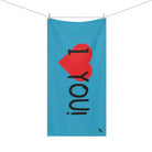 I Love You! Teal | Mix & Match XL Fun-Flirty Lovers’ Towels
