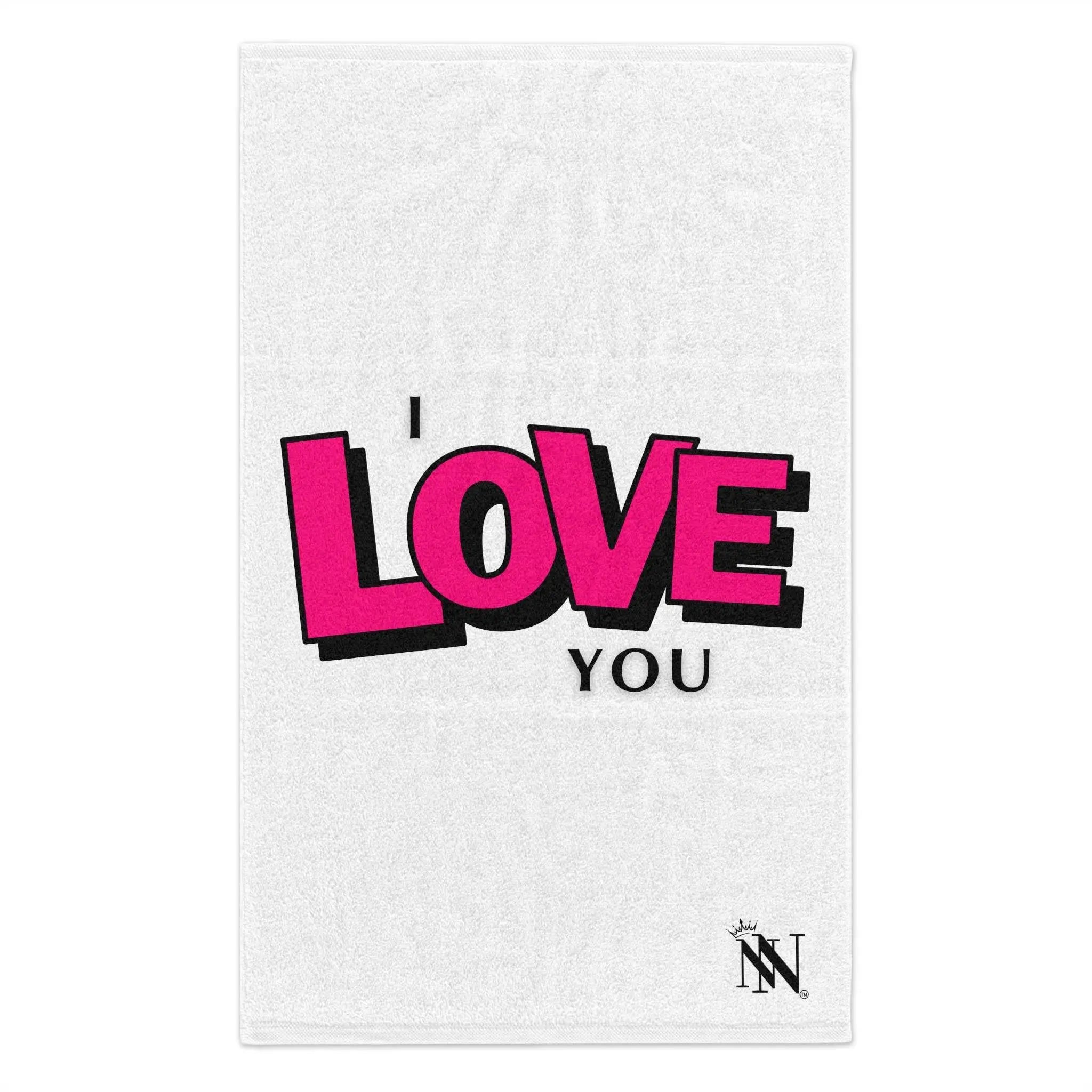 I Love You White | Mix & Match Soft Fun-Flirty Lovers’ Towels