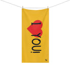 I Love You! Yellow | Mix & Match XL Fun-Flirty Lovers’ Towels
