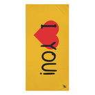 I Love You! Yellow | Mix & Match XL Fun-Flirty Lovers’ Towels