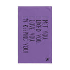 I Met You Lavendar | Mix & Match Original Fun-Flirty Lovers’ Towels