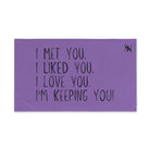 I Met You Lavendar | Mix & Match Original Fun-Flirty Lovers’ Towels