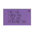 I Met You Lavendar | Mix & Match Original Fun-Flirty Lovers’ Towels