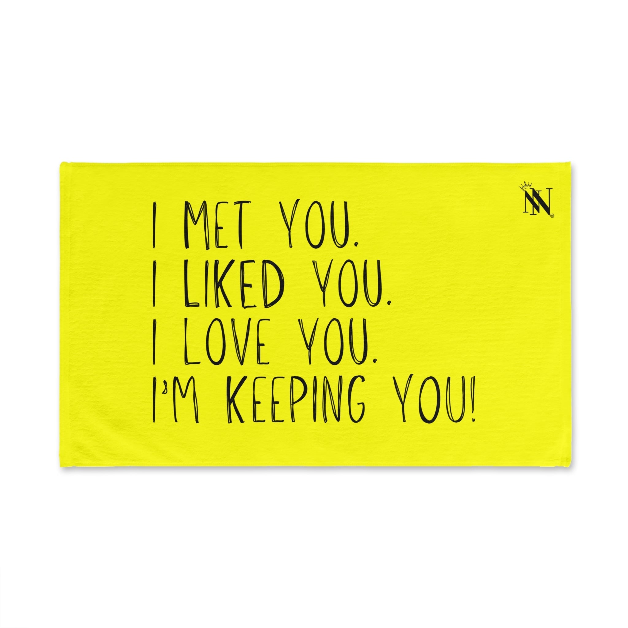 I Met You Neon Yellow | Mix & Match Original Fun-Flirty Lovers’ Towels