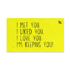 I Met You Neon Yellow | Mix & Match Original Fun-Flirty Lovers’ Towels