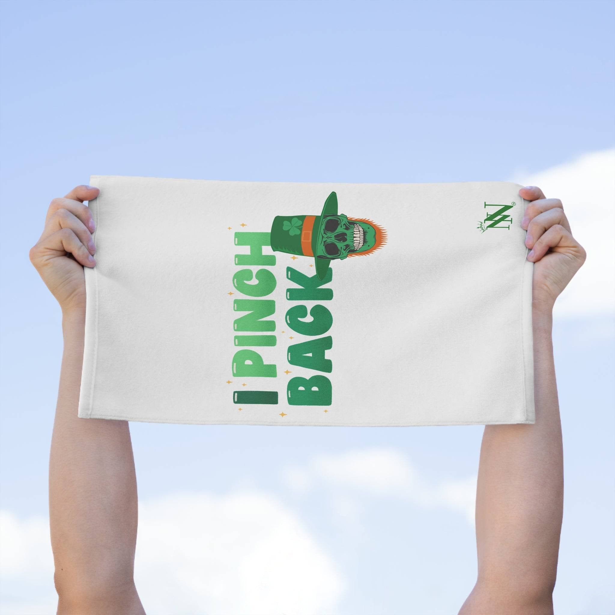 I Pinch Back White | Mix & Match Soft Fun-Flirty Lovers’ Towels