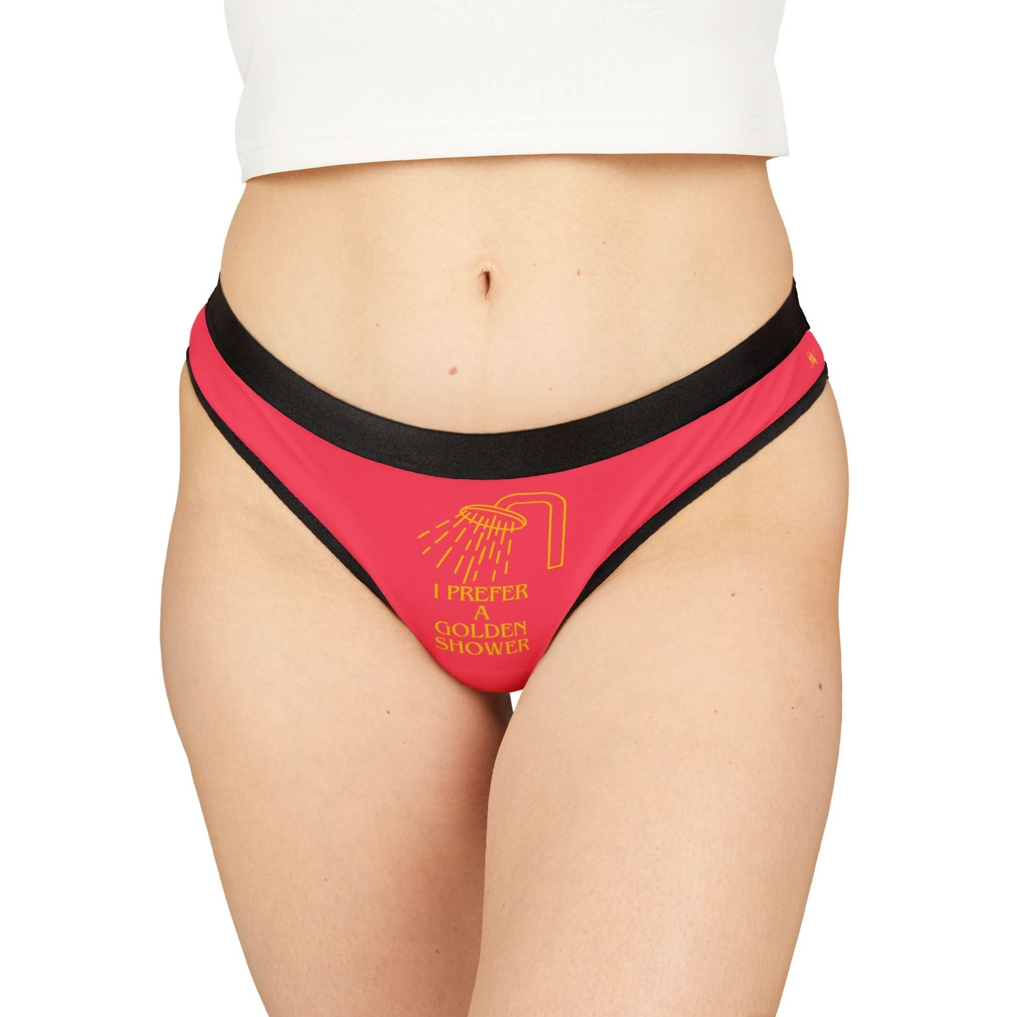 I Prefer a Golden Shower | Mix & Match Women’s Fun-Flirty Lovers’ Thongs