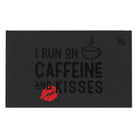 I Run on Caffeine & Kisses Dark Grey | Mix & Match Soft Fun-Flirty Lovers’ Towels
