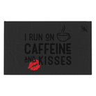 I Run on Caffeine & Kisses Dark Grey | Mix & Match Soft Fun-Flirty Lovers’ Towels