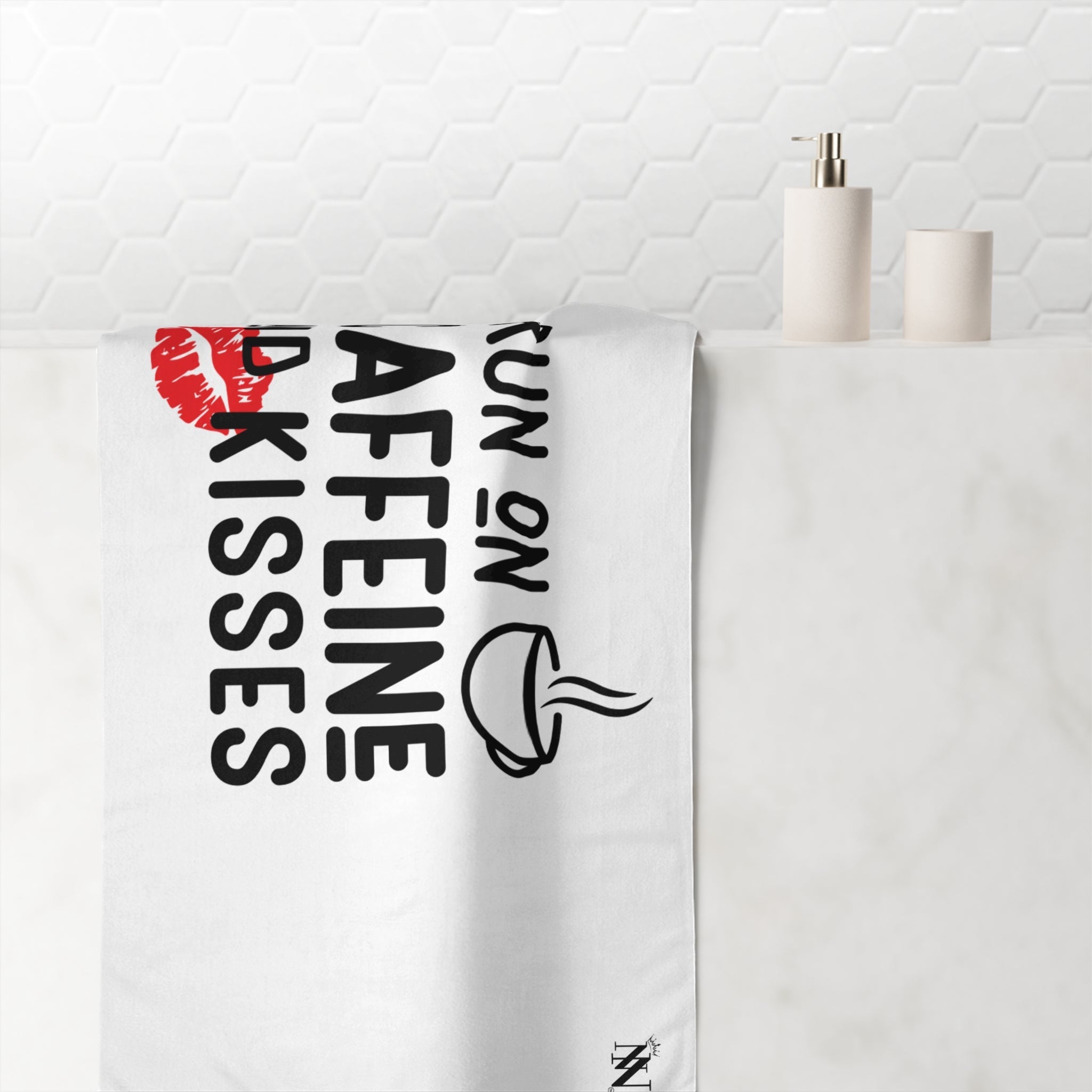 I Run on Caffeine & Kisses | Mix & Match Naughty XL Fun-Flirty Lovers’ Towels