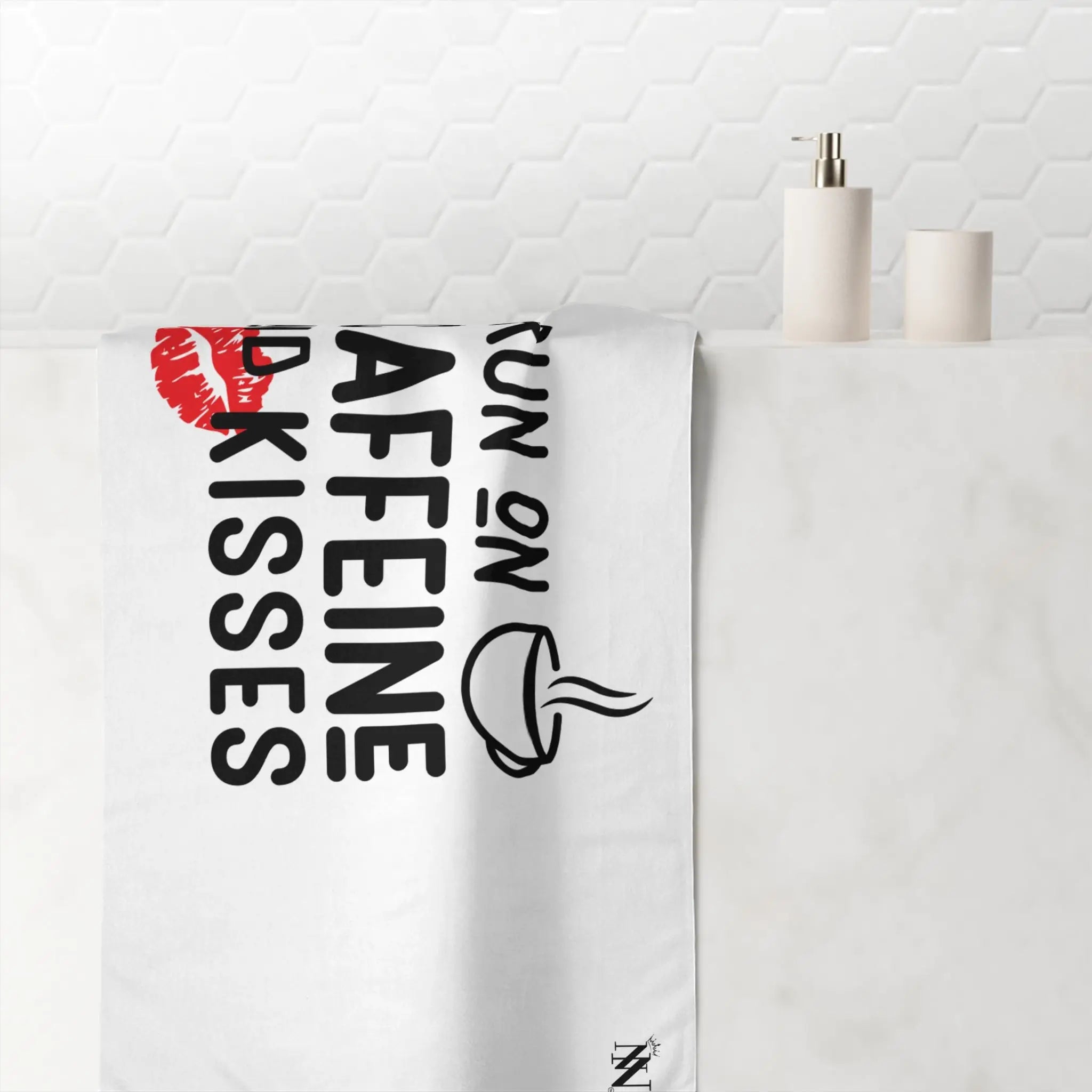 I Run on Caffeine & Kisses | Mix & Match Naughty XL Fun-Flirty Lovers’ Towels