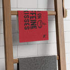 I Run on Caffeine & Kisses Red | Mix & Match Soft Fun-Flirty Lovers’ Towels