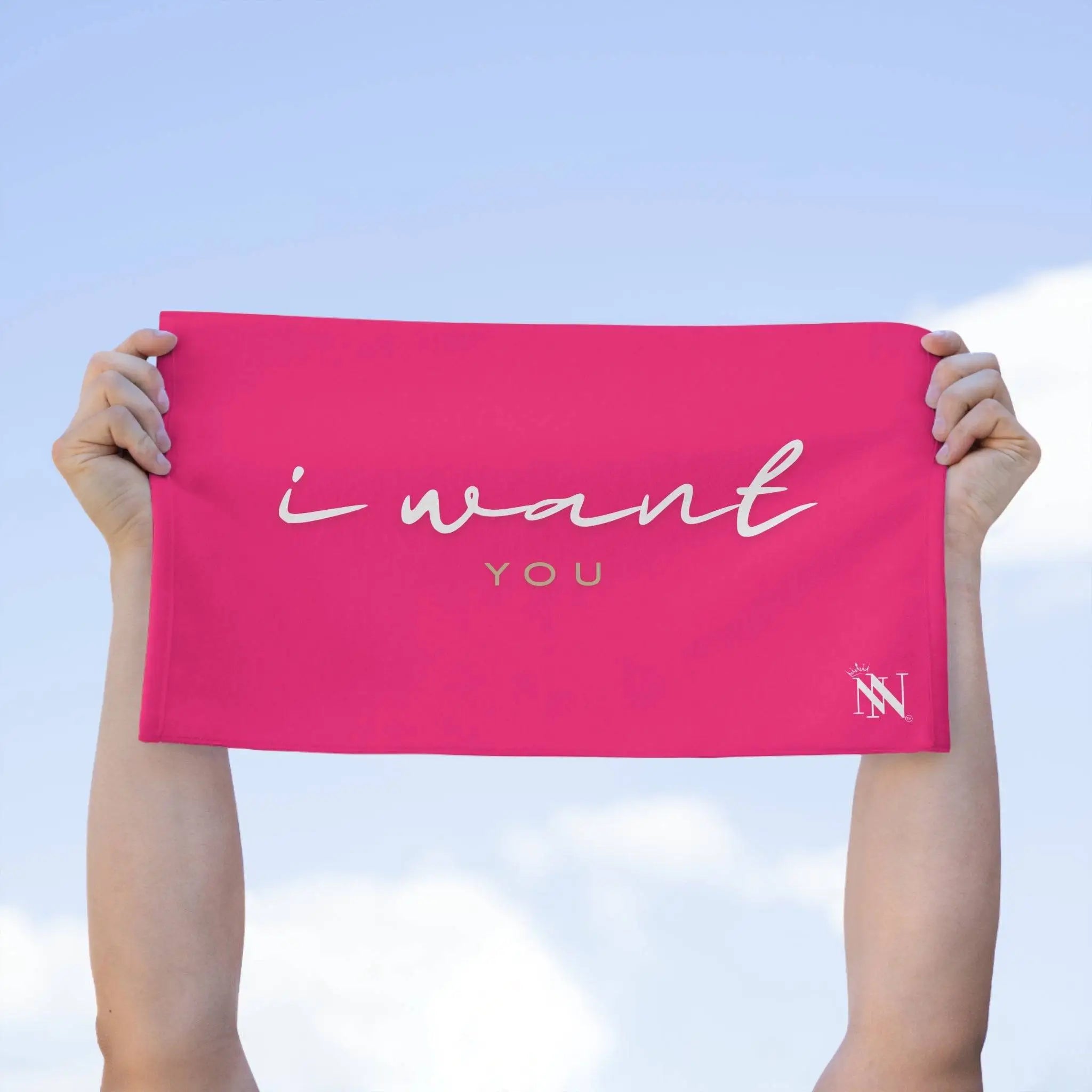 I Want You Pink Mix Match Soft Sex Towels | Flirty Lovers’ Gifts