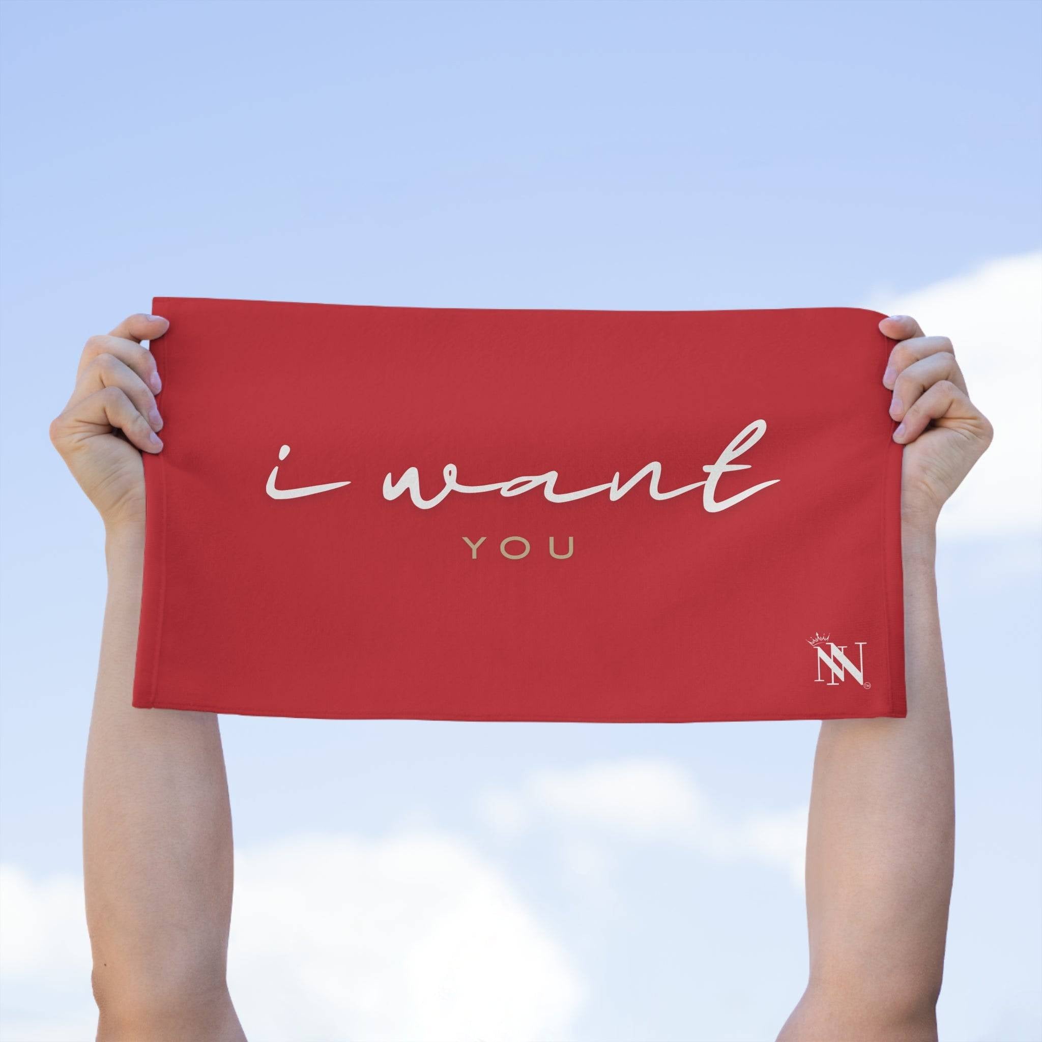 I Want You Red Mix Match Soft Sex Towels | Flirty Lovers’ Gifts