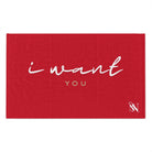 I Want You Red Mix Match Soft Sex Towels | Flirty Lovers’ Gifts