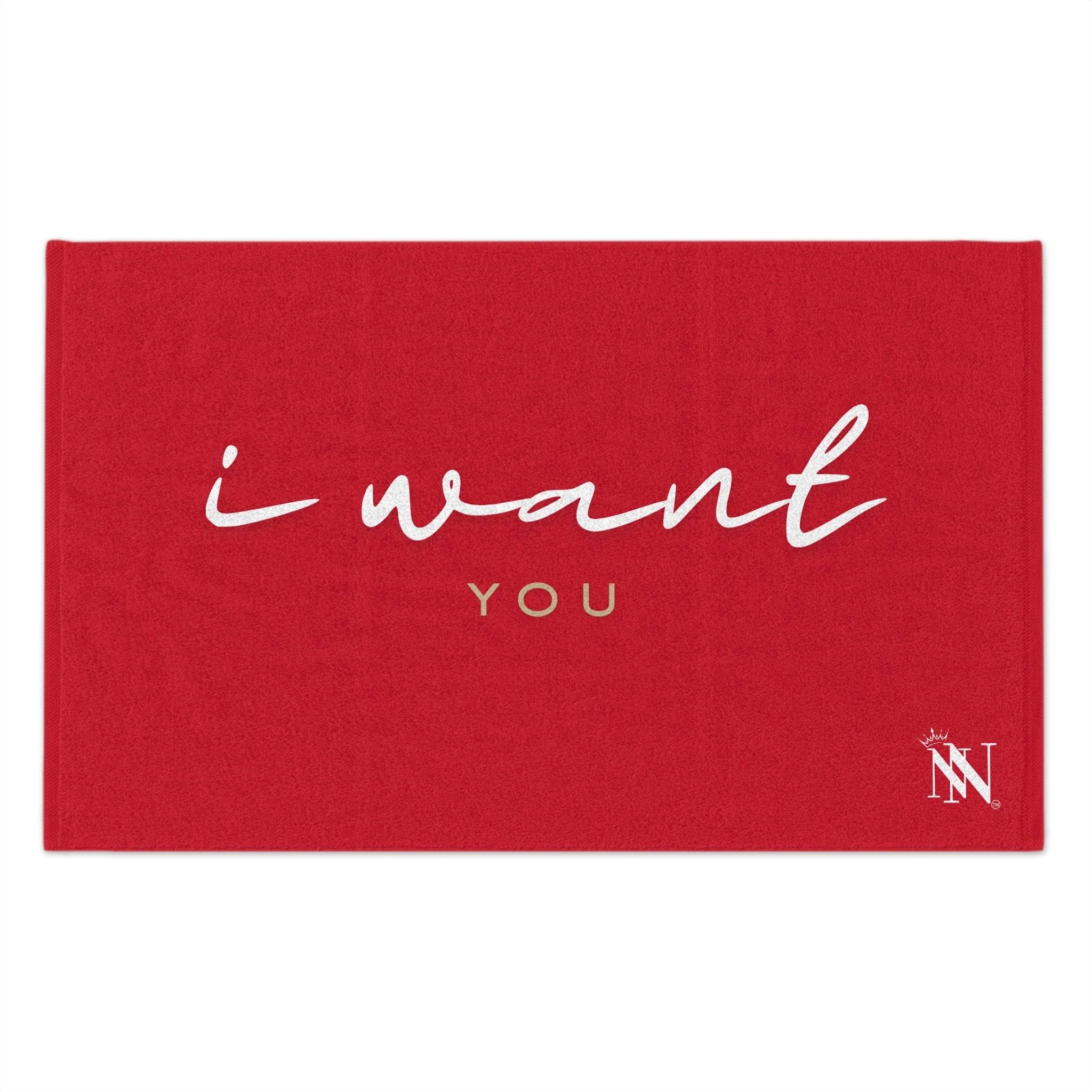 I Want You Red Mix Match Soft Sex Towels | Flirty Lovers’ Gifts