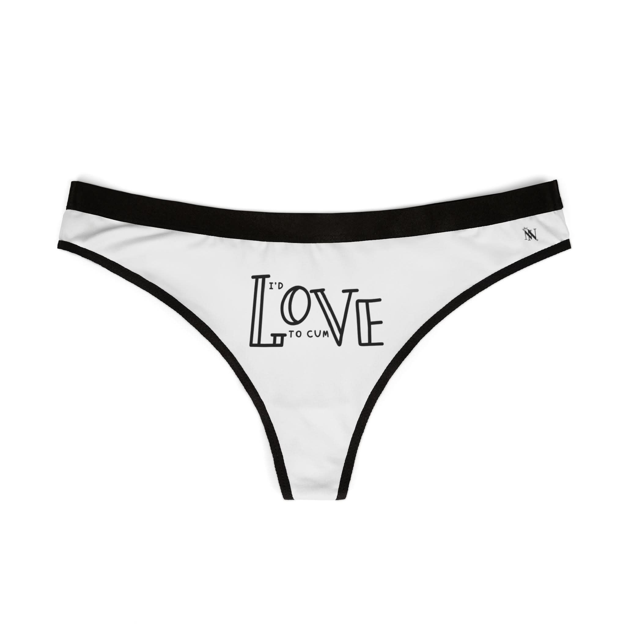 I’d Love Cum Mix Match Women’s Thong Sex Panties | Playful Gifts