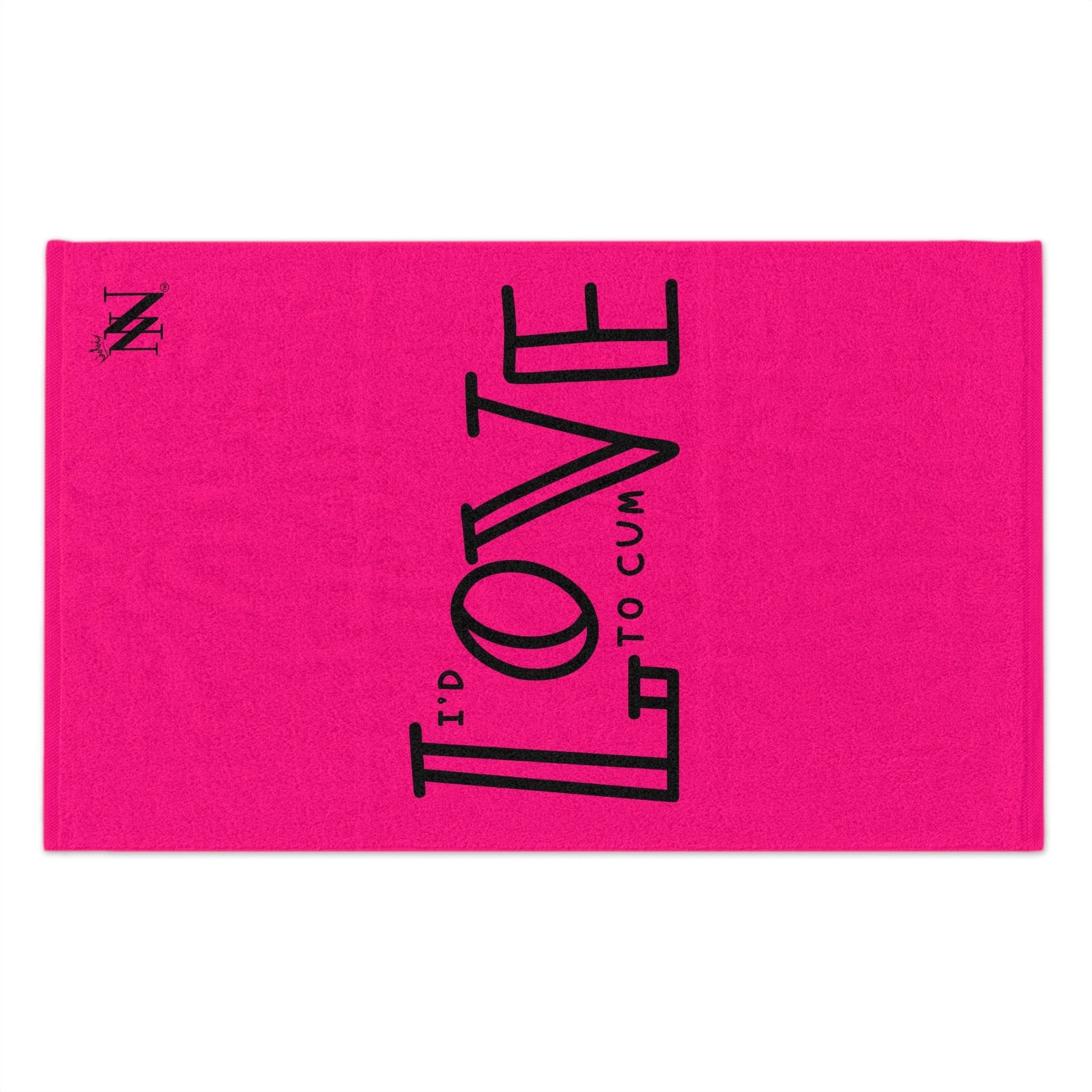 I’d Love to Cum Pink Mix Match Soft Sex Towels | Flirty Lovers’ Gifts