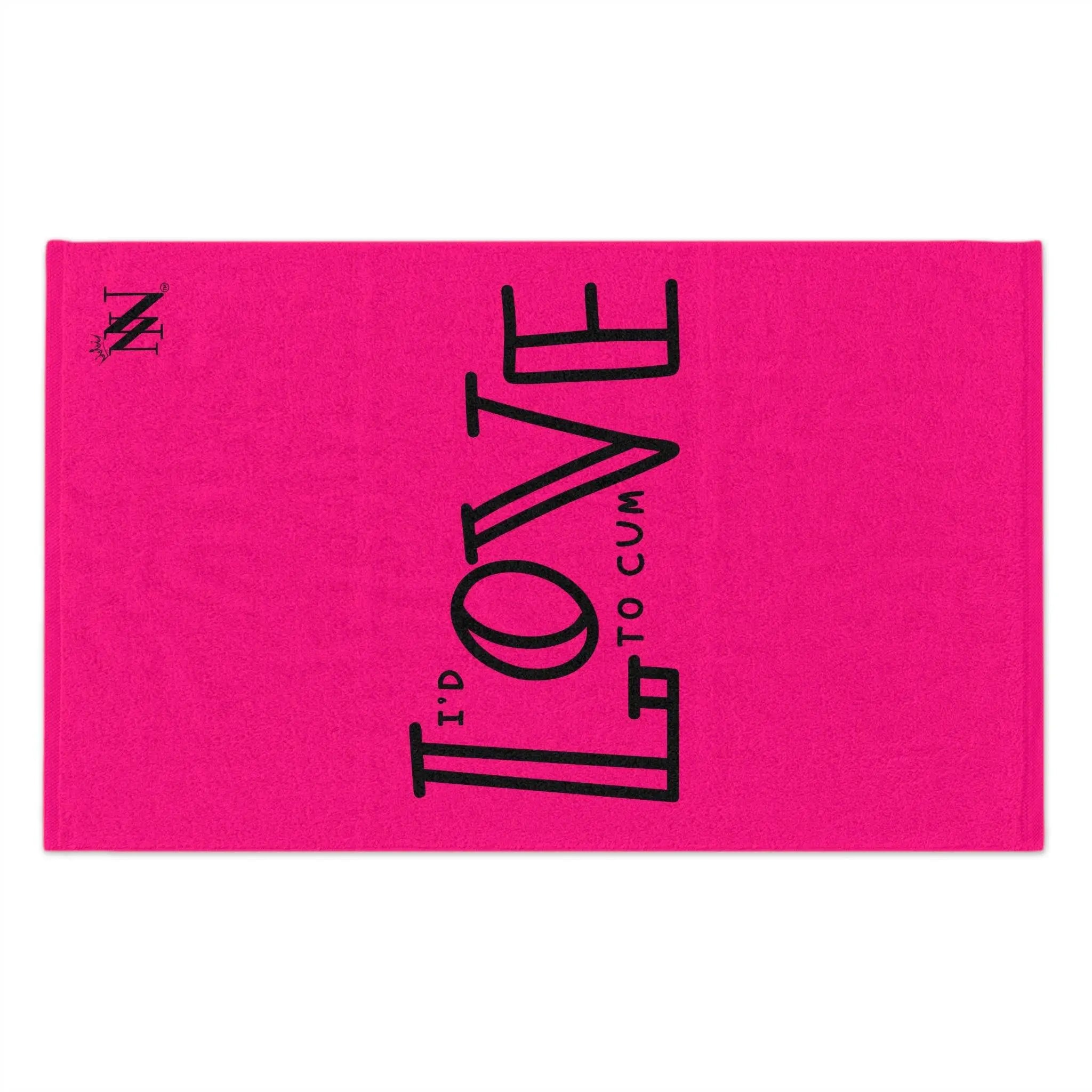 I’d Love to Cum Pink Mix Match Soft Sex Towels | Flirty Lovers’ Gifts