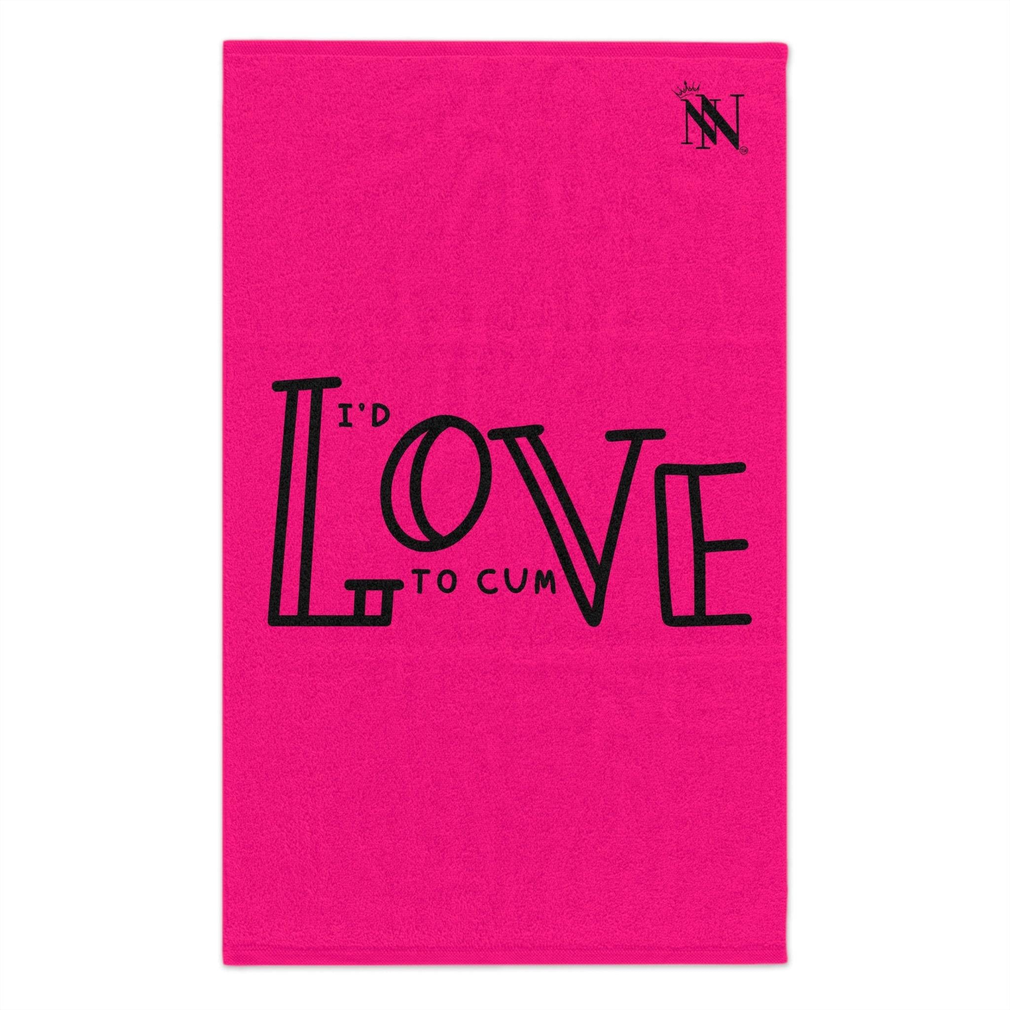 I’d Love to Cum Pink Mix Match Soft Sex Towels | Flirty Lovers’ Gifts