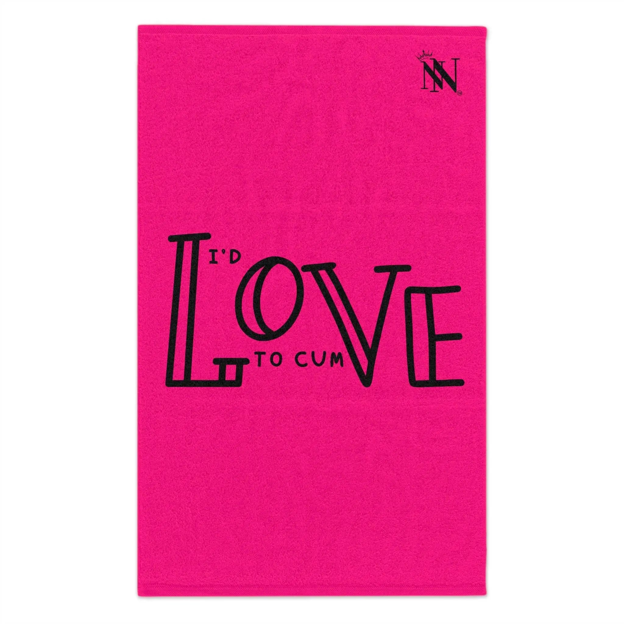 I’d Love to Cum Pink Mix Match Soft Sex Towels | Flirty Lovers’ Gifts