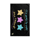It’s Okay to Feel Your Feelings Black | Mix & Match Original Fun-Flirty Lovers’ Towels