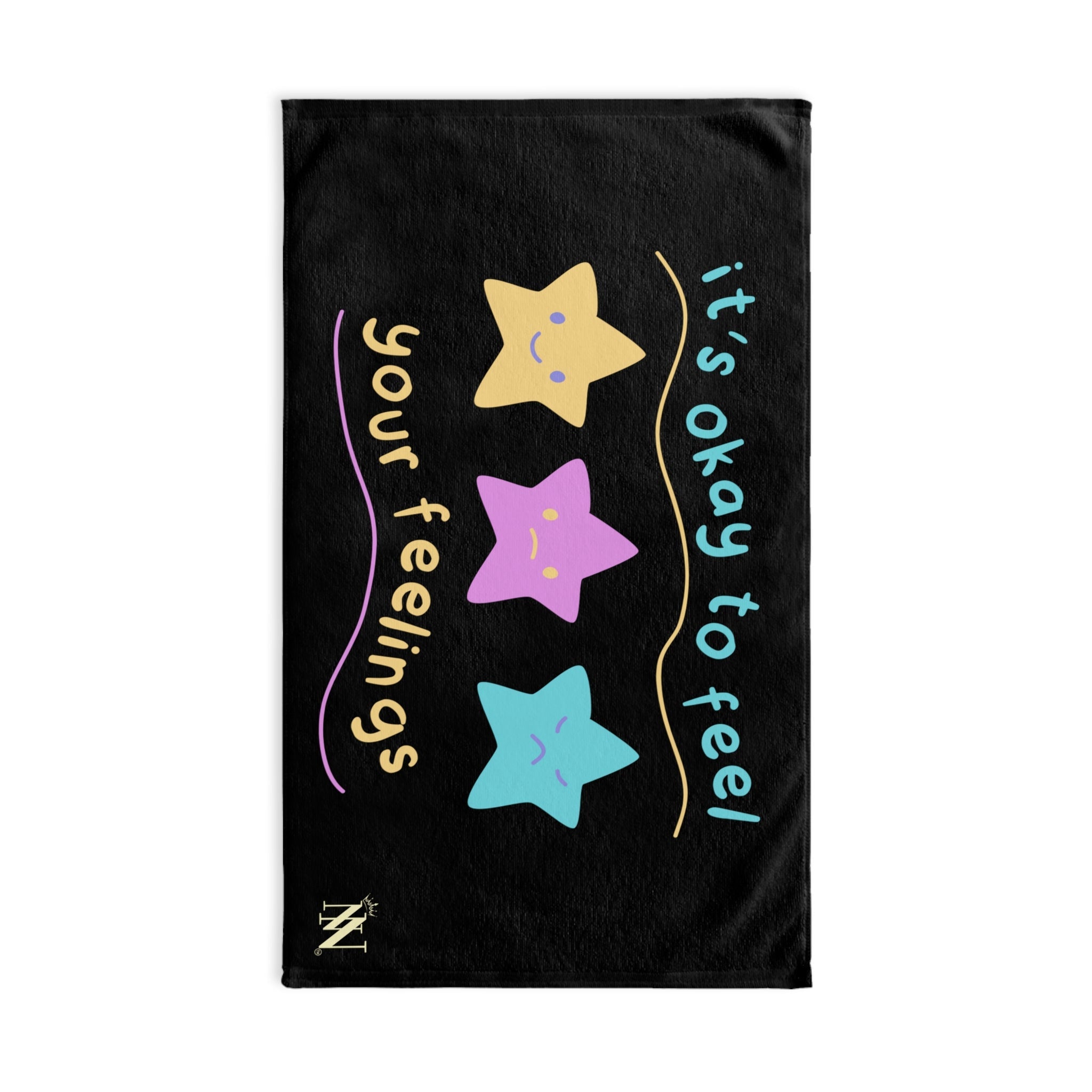 It’s Okay to Feel Your Feelings Black | Mix & Match Original Fun-Flirty Lovers’ Towels