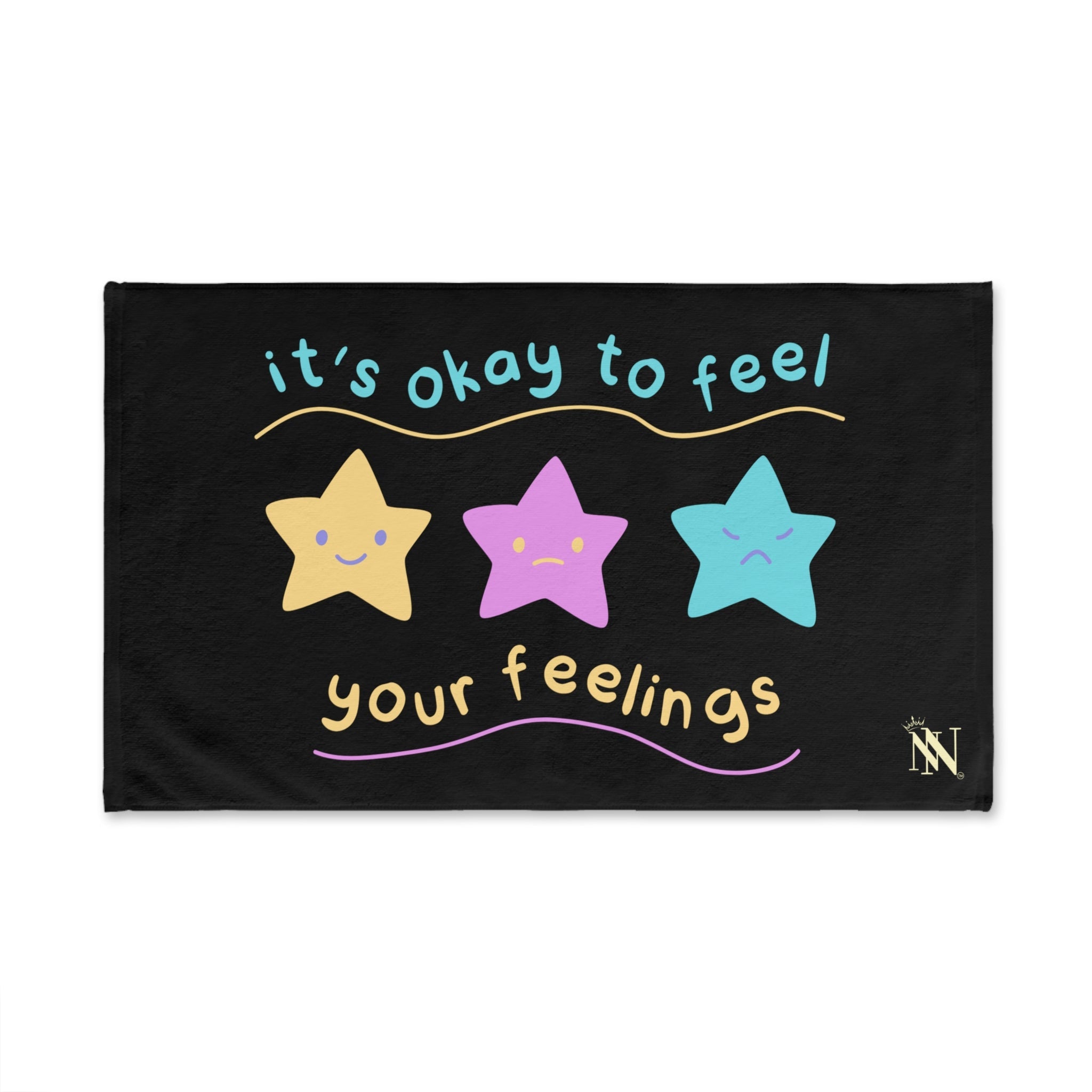 It’s Okay to Feel Your Feelings Black | Mix & Match Original Fun-Flirty Lovers’ Towels