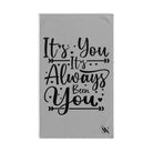 It’s You It’s Always Been You Light Grey | Mix & Match Original Fun-Flirty Lovers’ Towels