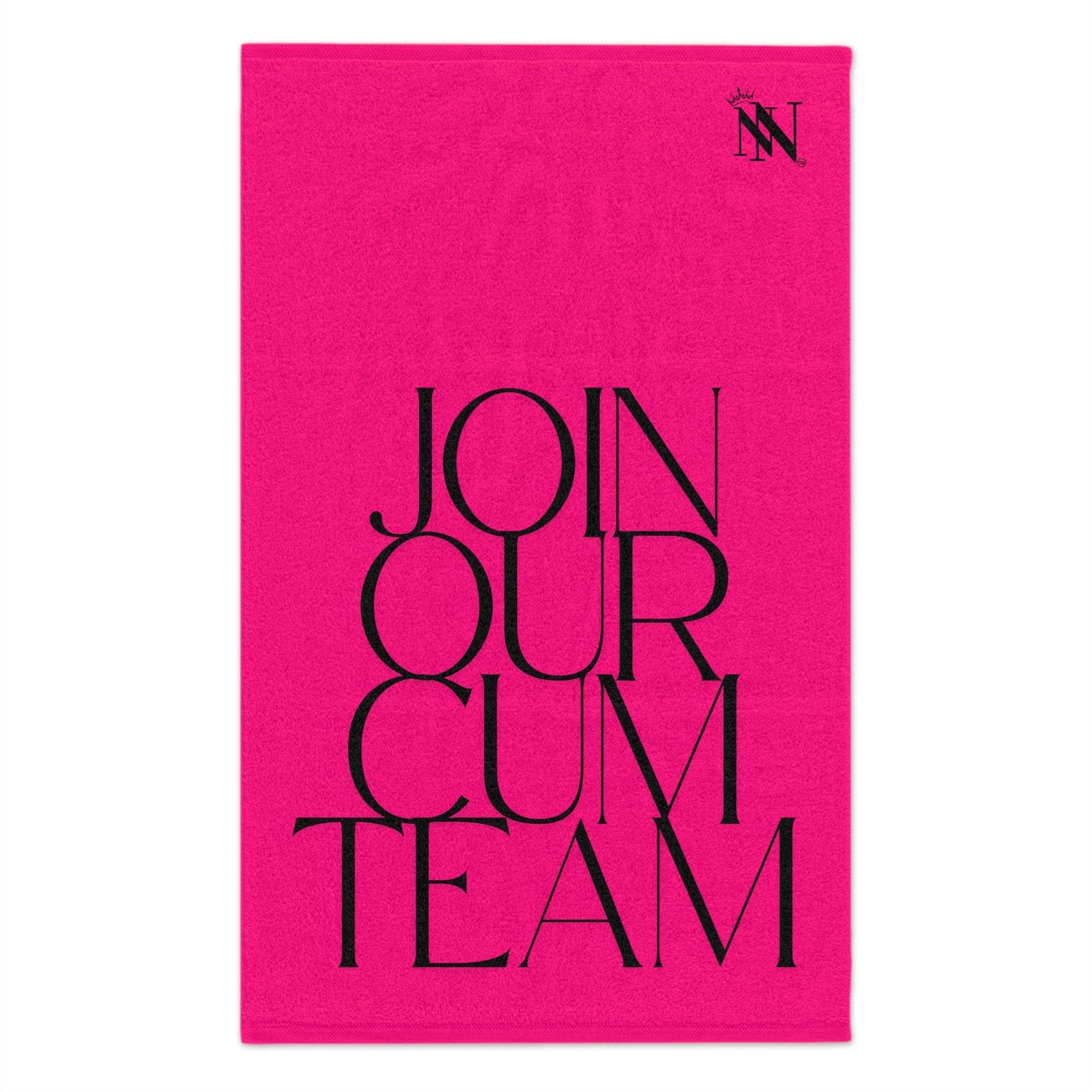 Join Our Cum Team Pink Mix & Match Soft Sex Towels | Flirty Lovers’ Gifts