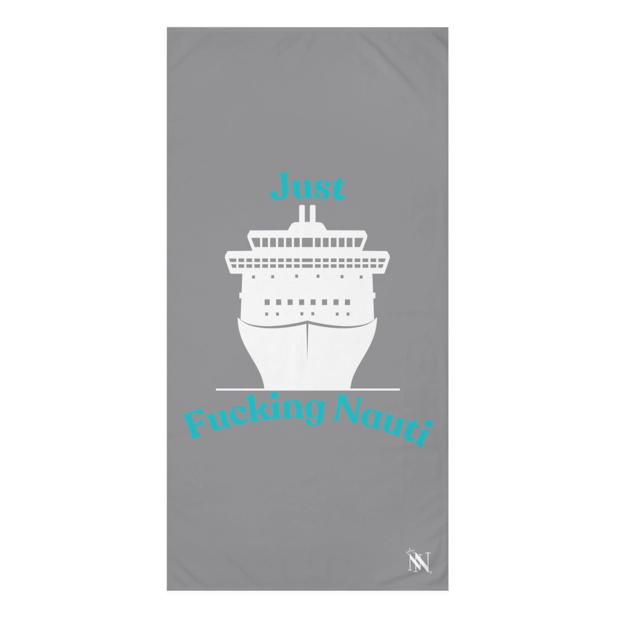 Just Fucking Nauti Grey Cum Towel