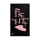 Just Let Me Adore You Black | Mix & Match Original Fun-Flirty Lovers’ Towels