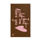 Just Let Me Adore You Brown | Mix & Match Original Fun-Flirty Lovers’ Towels