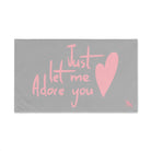 Just Let Me Adore You Light Grey | Mix & Match Classic Fun-Flirty Lovers’ Towels