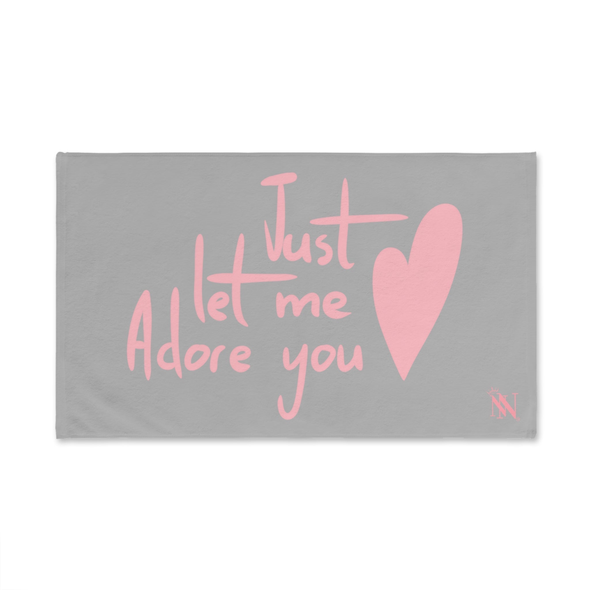 Just Let Me Adore You Light Grey | Mix & Match Classic Fun-Flirty Lovers’ Towels