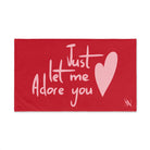 Just Let Me Adore You Red | Mix & Match Classic Fun-Flirty Lovers’ Towels