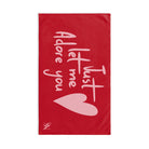 Just Let Me Adore You Red | Mix & Match Classic Fun-Flirty Lovers’ Towels