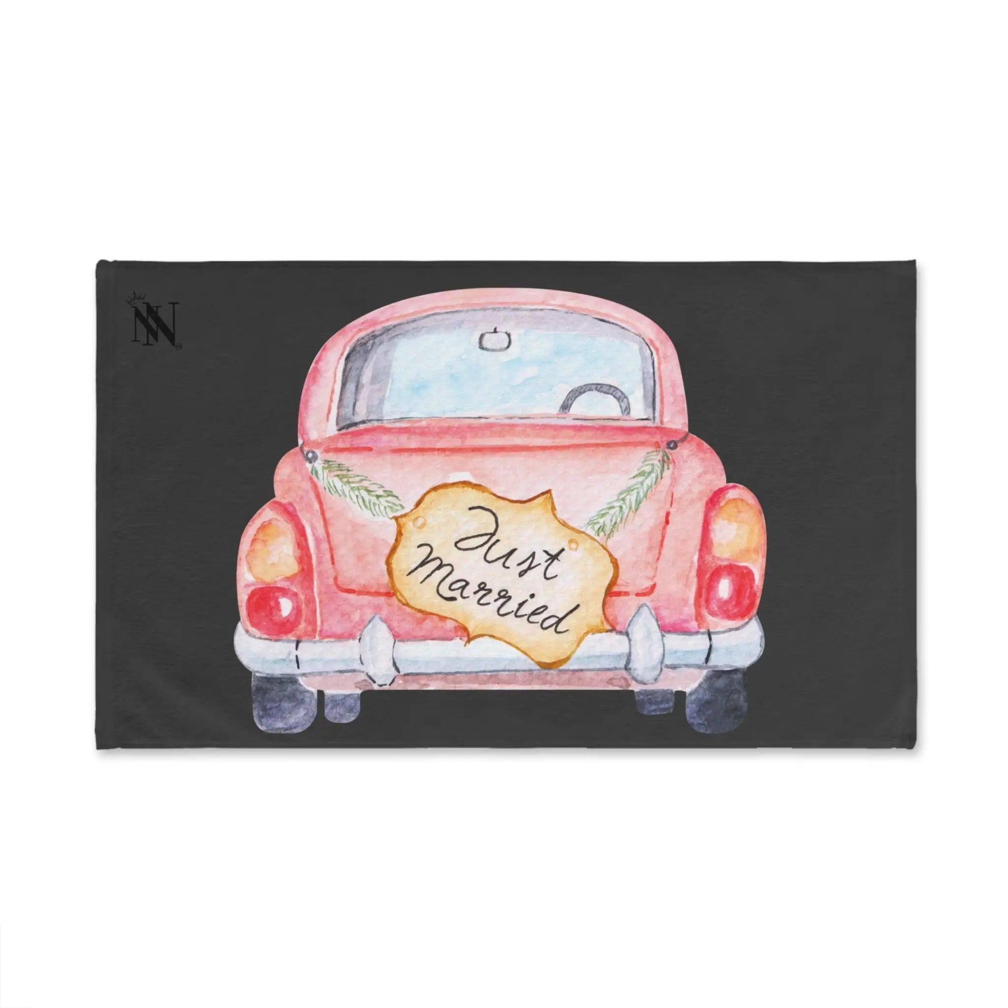Just Married Car Dark Grey | Mix & Match Original Fun-Flirty Lovers’ Towels