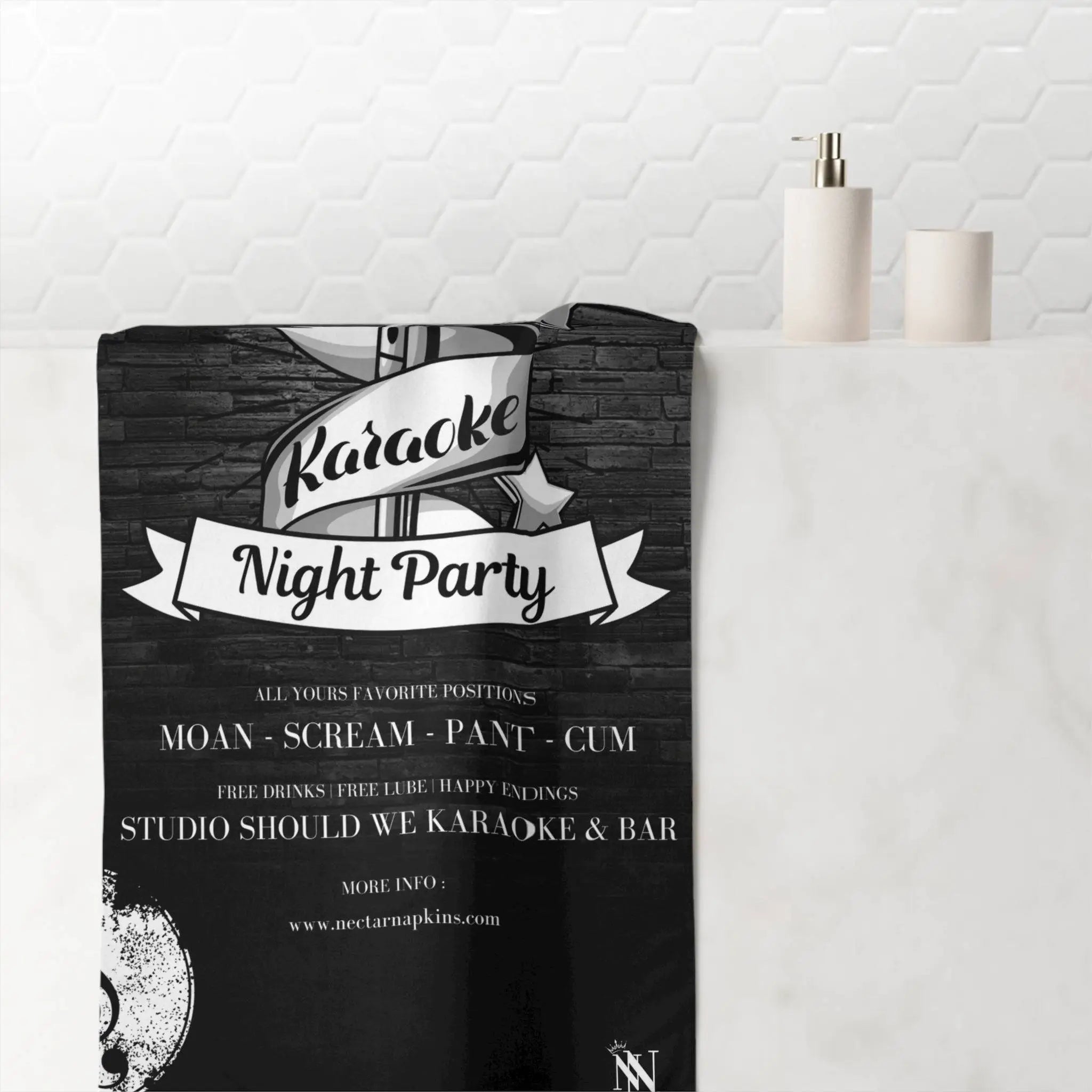 Karaoke Night | Mix & Match Naughty XL Fun-Flirty Lovers’ Towels