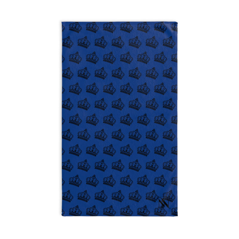 King Crown Patterned Blue | Mix & Match Soft Fun-Flirty Lovers’ Towels