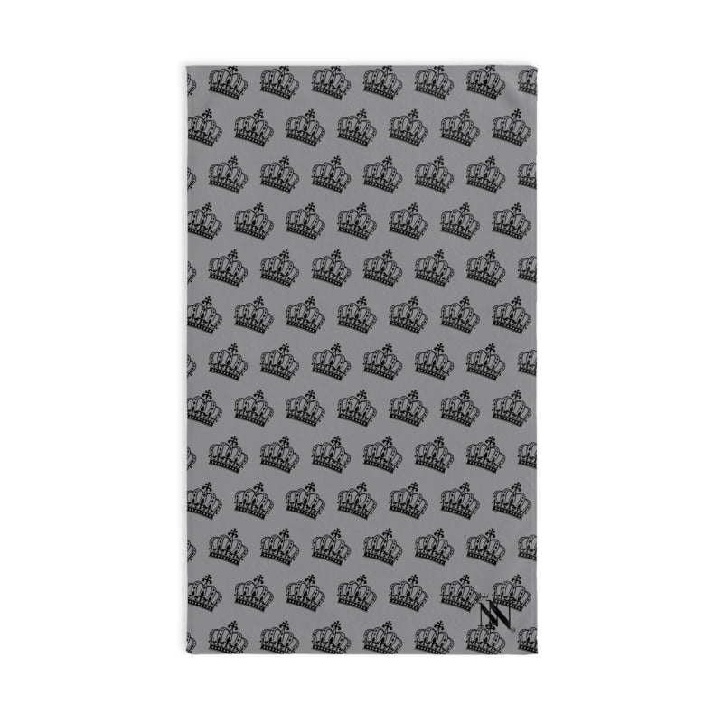 King Crown Patterned Grey | Mix & Match Soft Fun-Flirty Lovers’ Towels